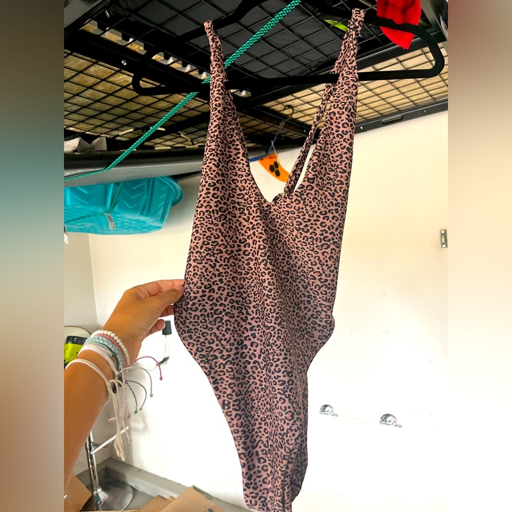 SKATIE leopard print one piece swimsuit